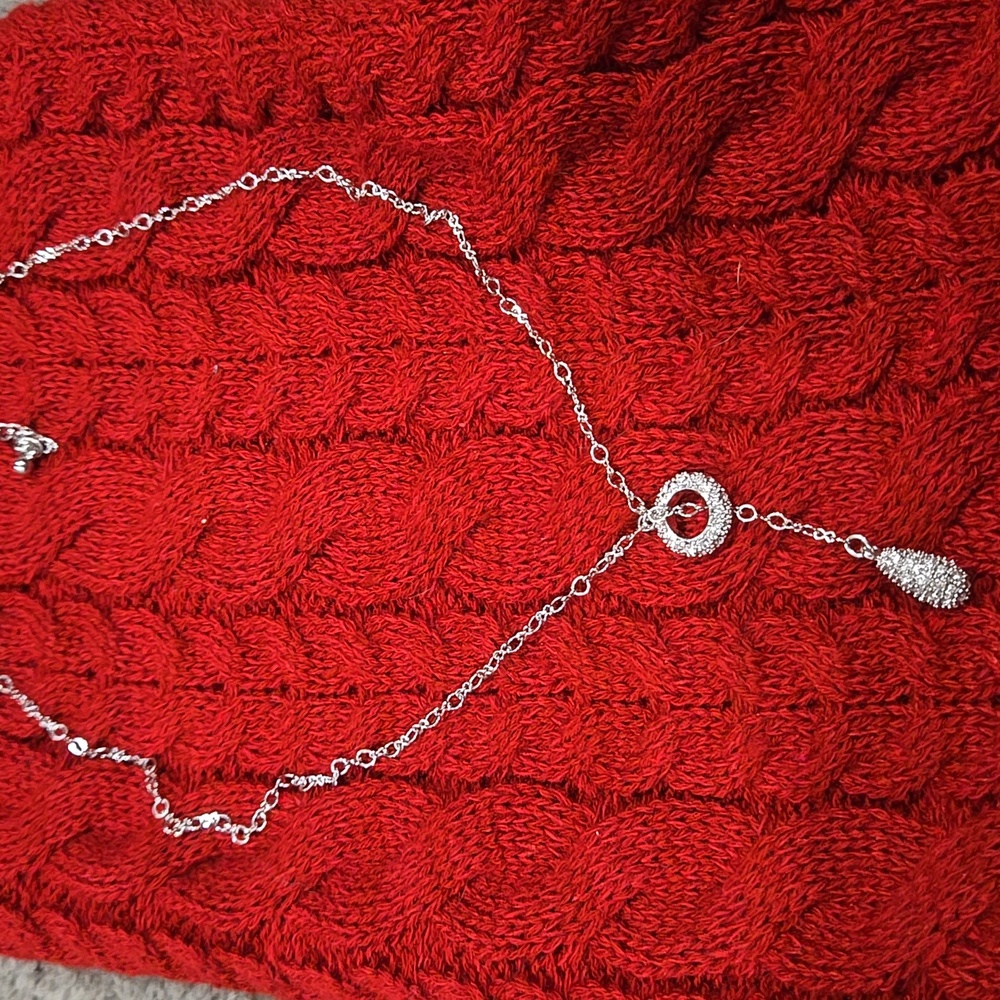 Lia Sophia Silver Teardrop Necklace